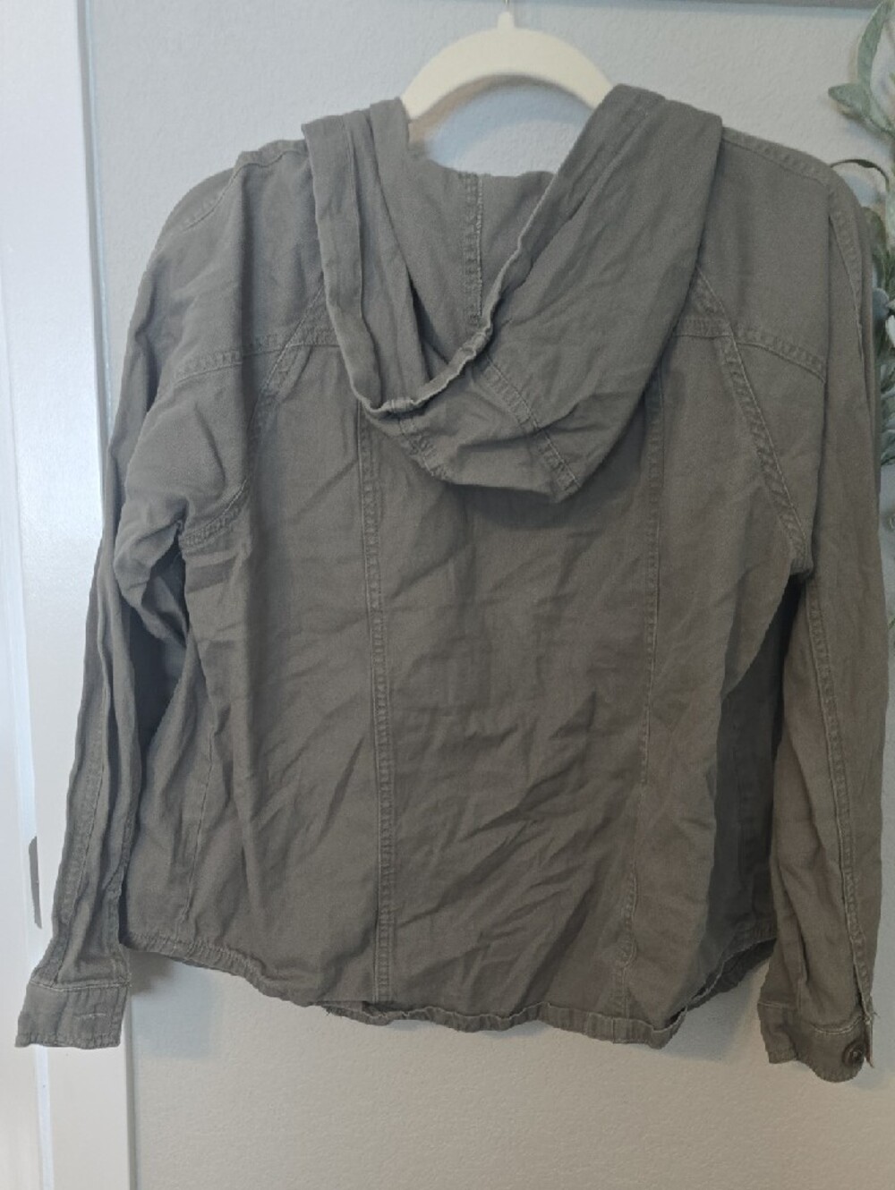 Maurices Olive Utility Jacket with Hood - Picture 4 of 4